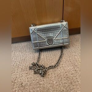 Silver Designer Chain Bag Dior